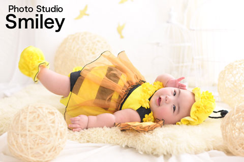 かわいい衣装で大変身 ハッピーハーフバースデー 秋田 秋田市 岩手 盛岡市 青森 弘前市 の写真館 岩田写真 七五三 成人記念 振袖 写真だけの結婚式 マタニティフォト